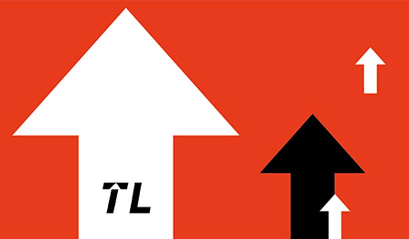 arrows pointing upwards with T Level logo in a large white arrow