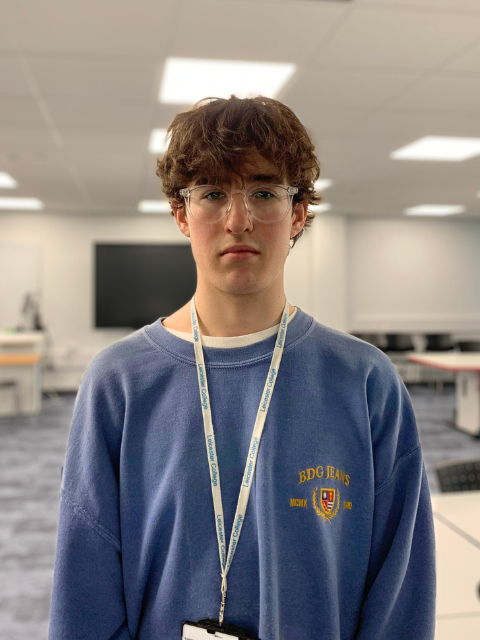 Harry Paolella in a computing classroom