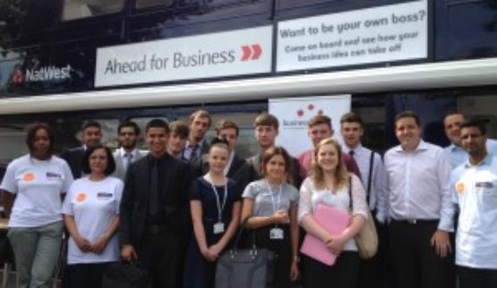 Business Bus drives in to see budding entr…