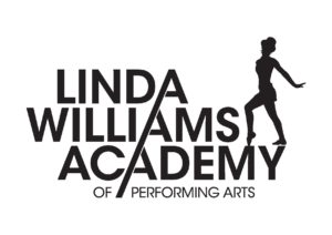 Performing arts logo in black for Linda Williams Academy
