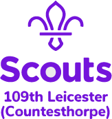 Scouts Countesthorpe Logo in purple